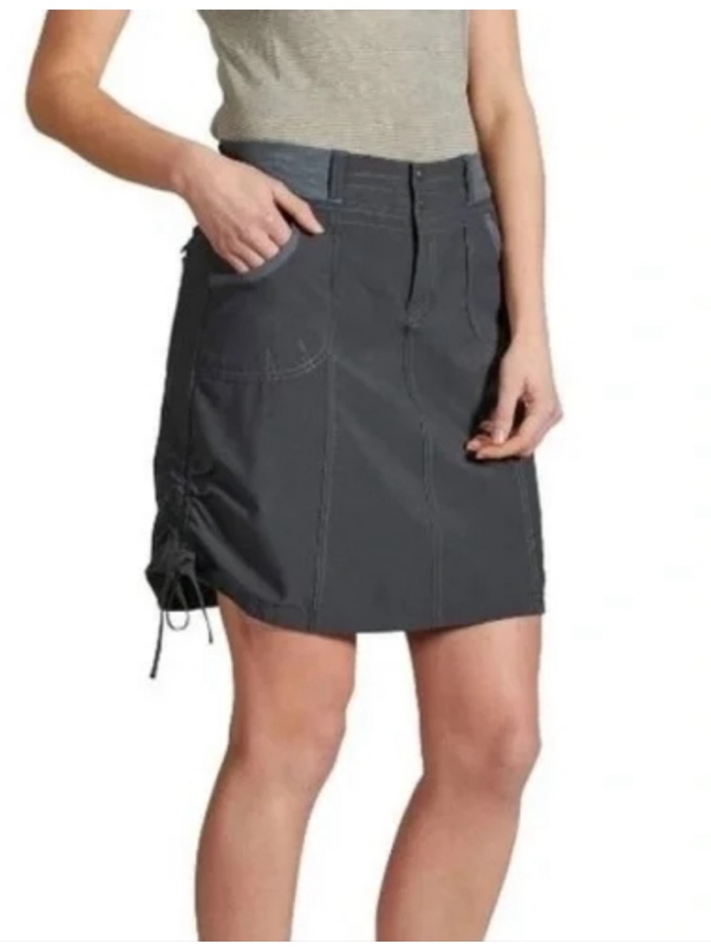 KUHL Durango Charcoal Gray Drawstring Side Skort